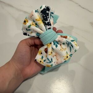 Farm print infant head wraps